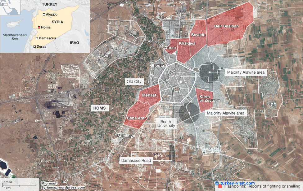 Homs ville plan