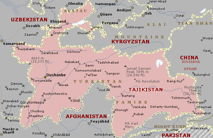 tadjikistan carte