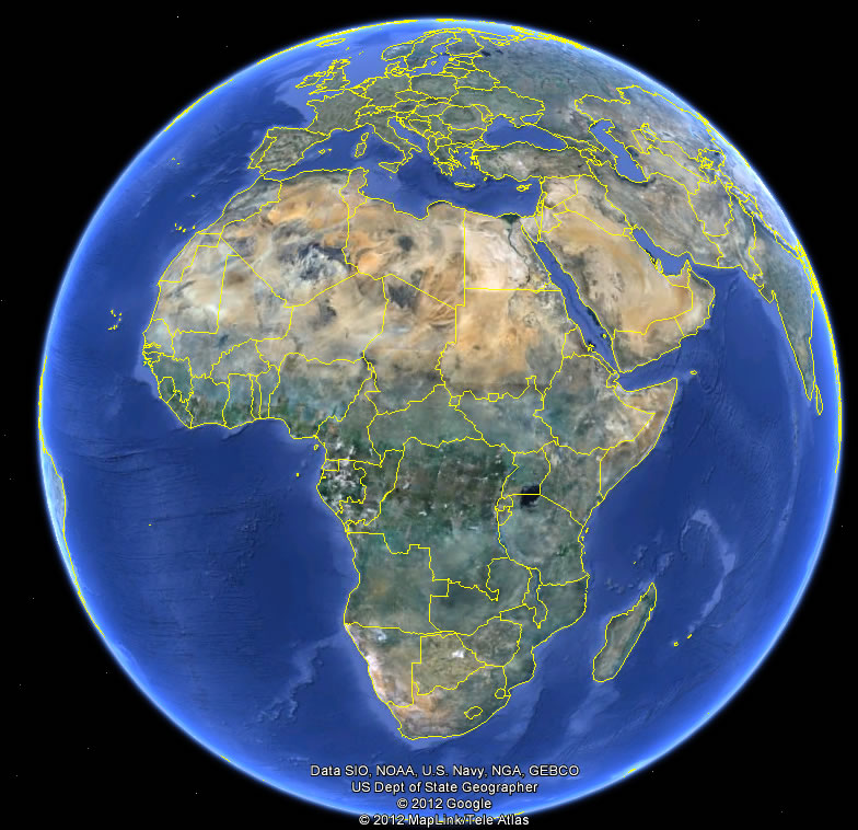 terre afrique carte
