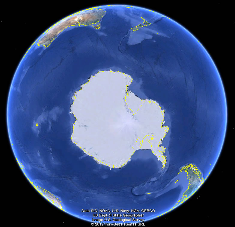 terre antarctica carte
