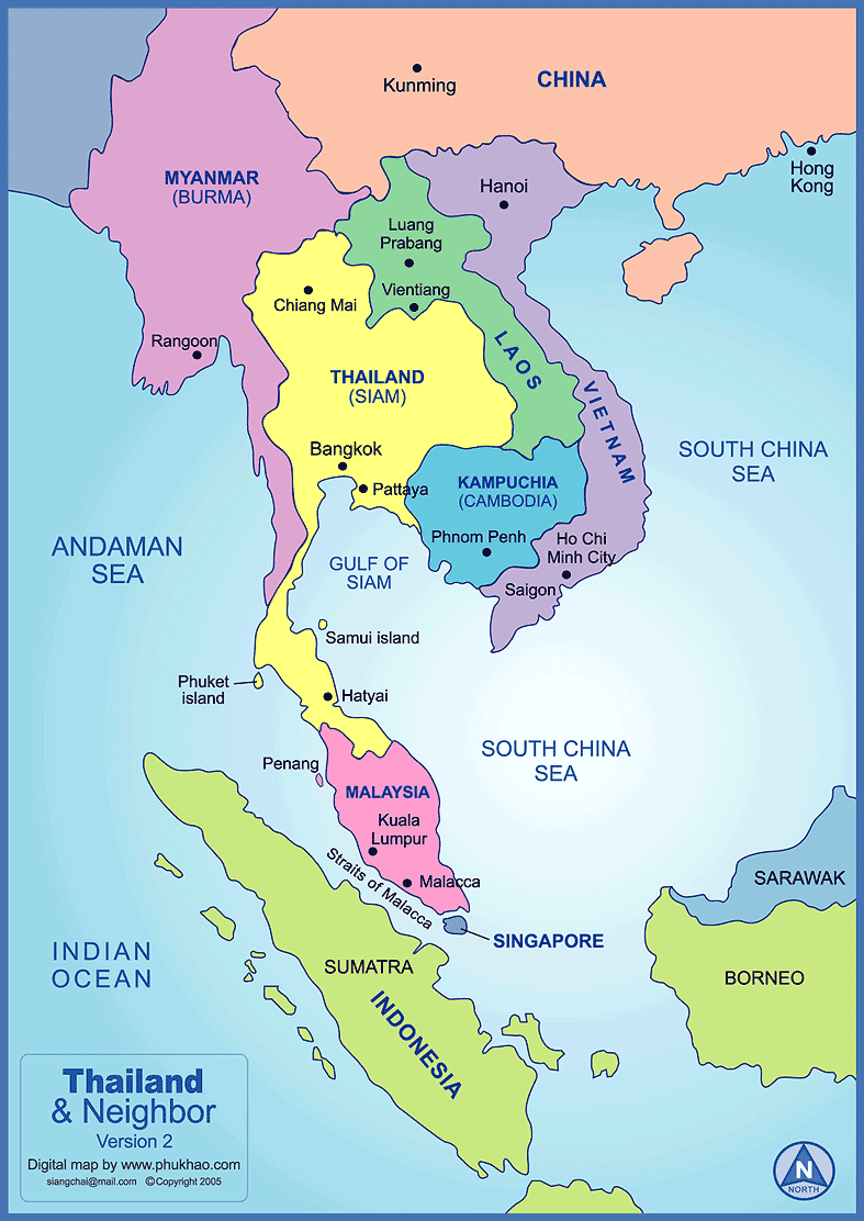 thailande cartes