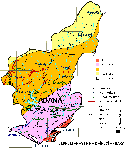 adana terrequake plan