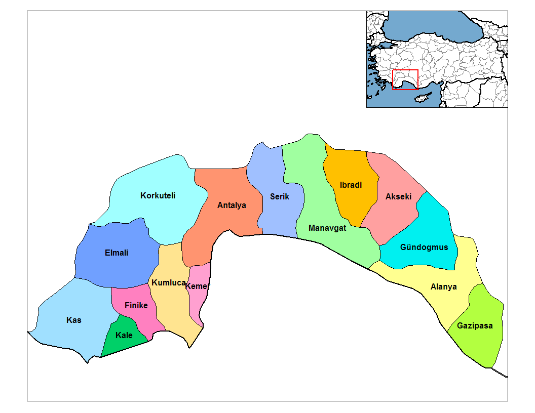 antalya les villes plan