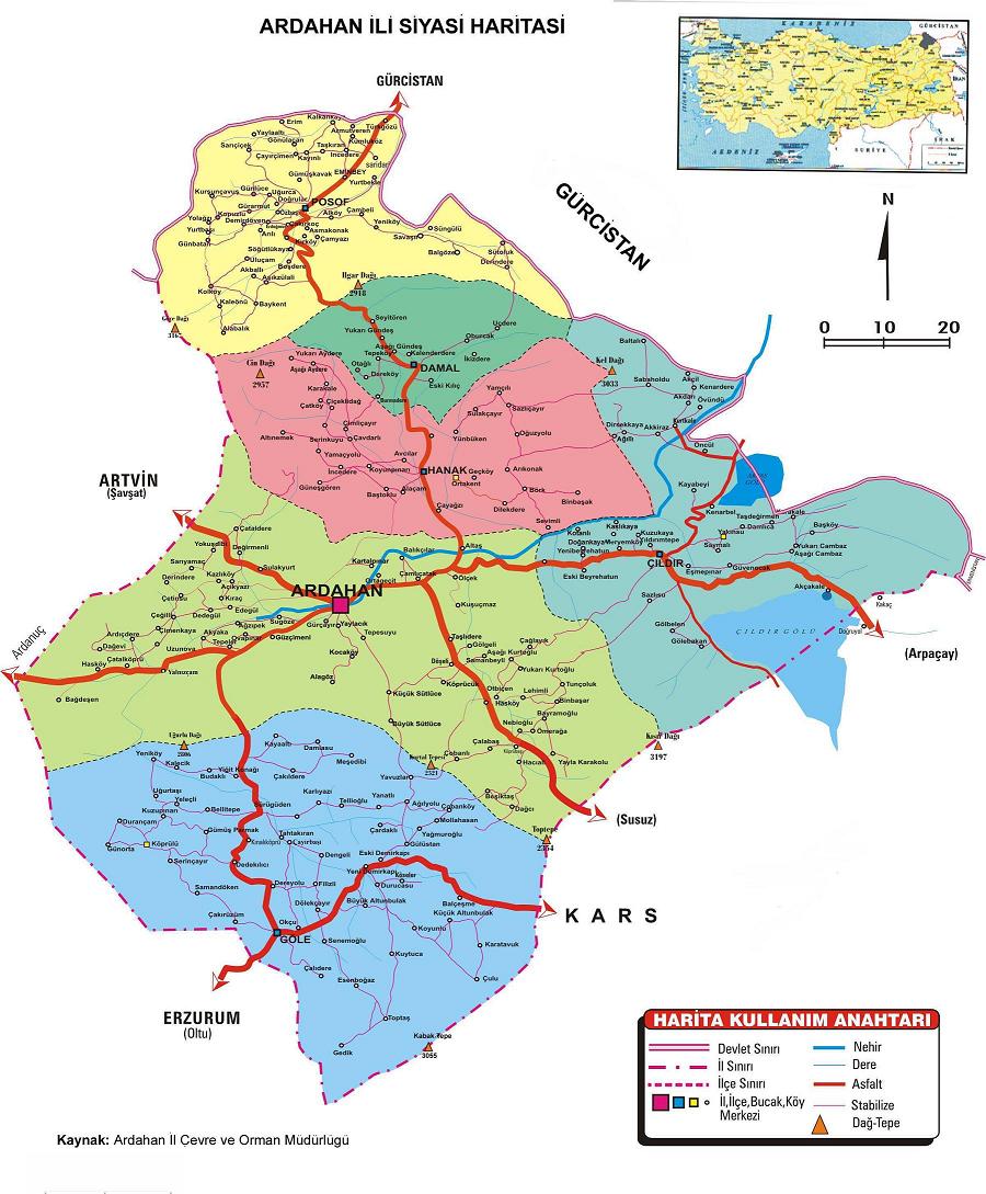 ardahan villes plan