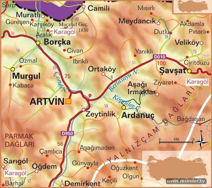 artvin autoroutes plan