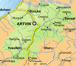 artvin les villes plan