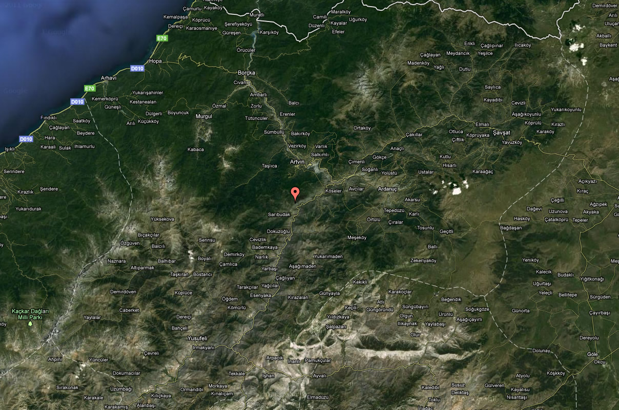 artvin satellite image