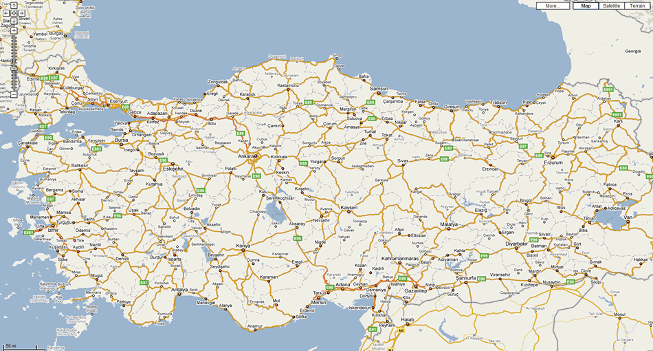 carte du turquie