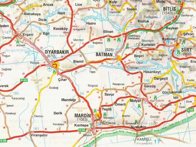 diyarbakir autoroutes plan