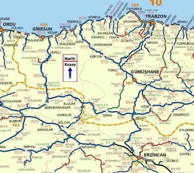 giresun autoroutes plan