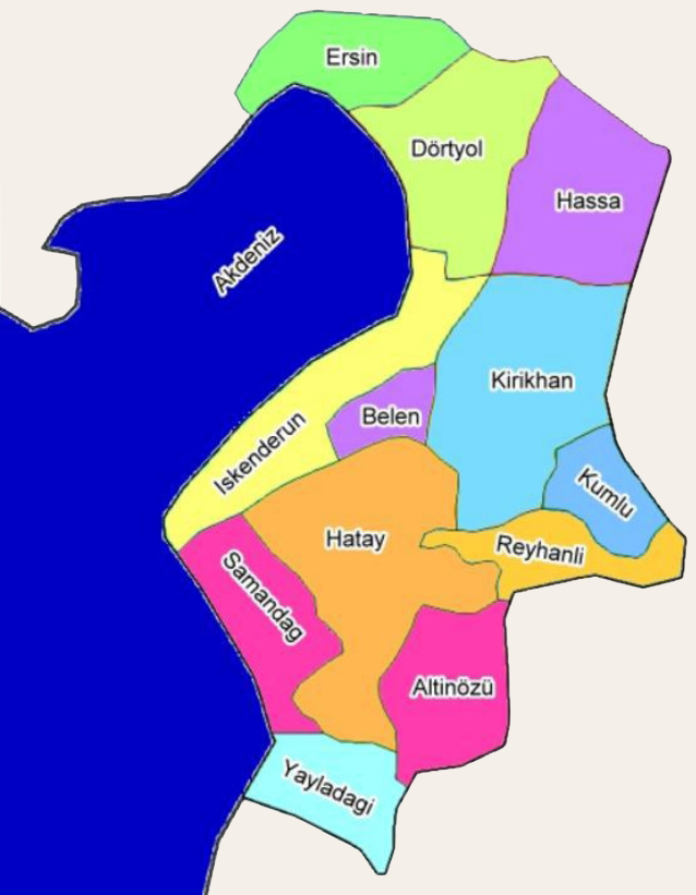 Hatay Carte et Image Satellite