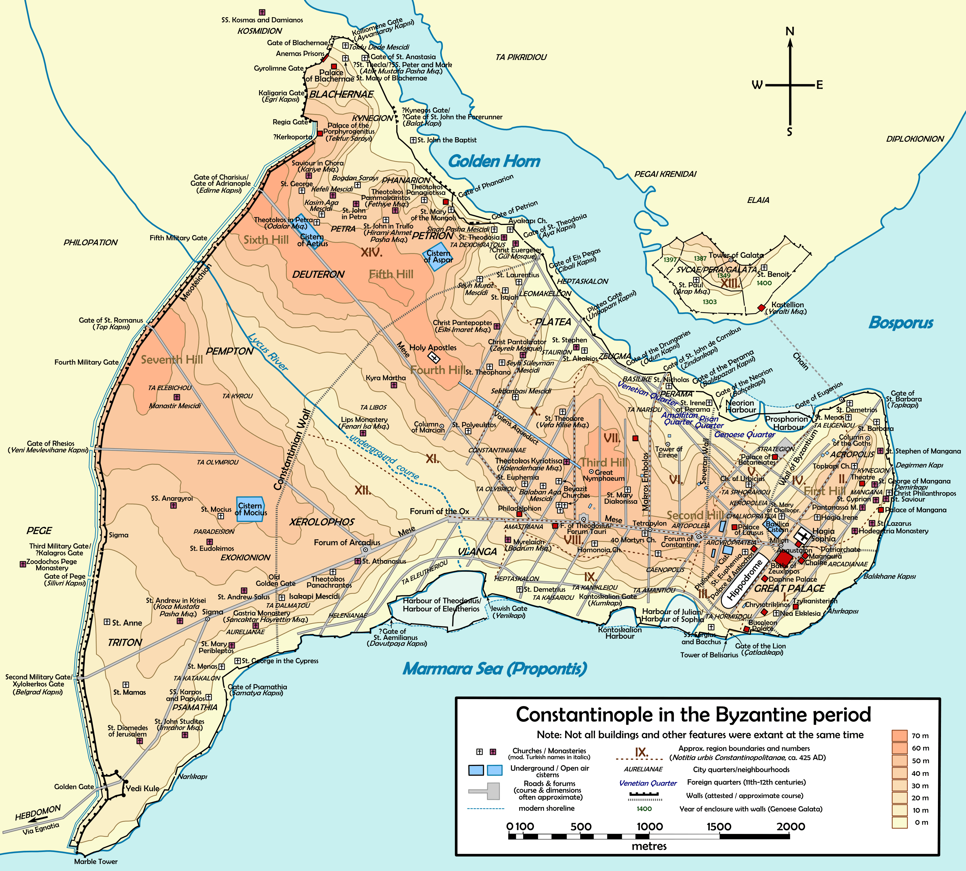 istanbul plan byzantium era