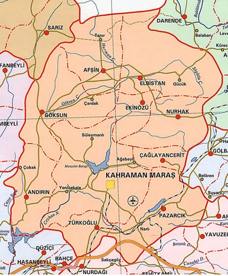 kahramanmaras villes plan