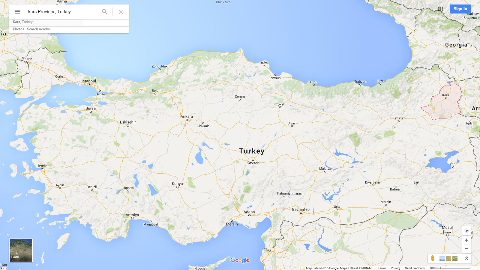 kars plan turquie