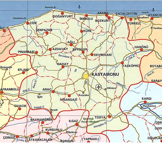 kastamonu ville frontiere plan