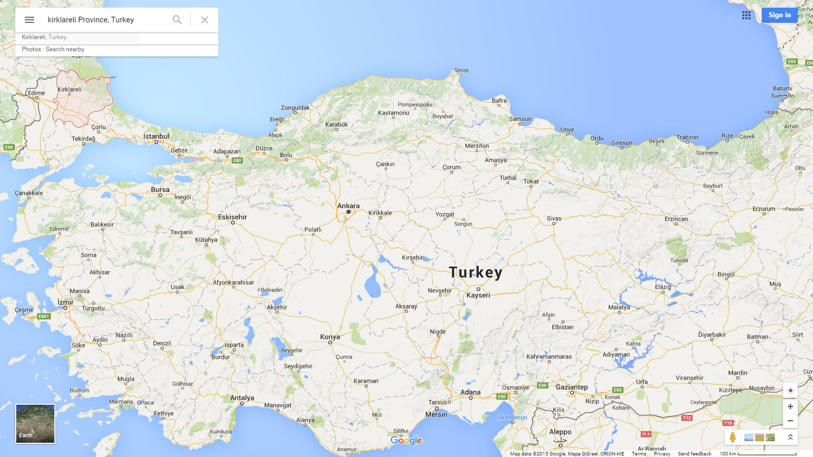 kirklareli plan turquie