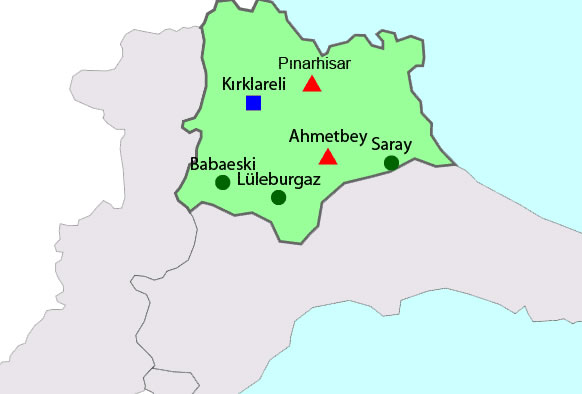 kirklareli villes plan