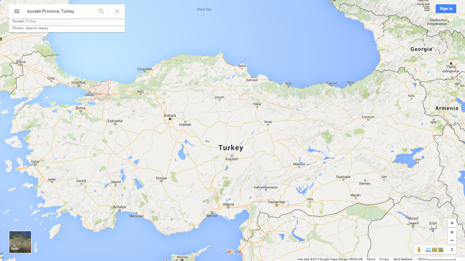 kocaeli plan turquie