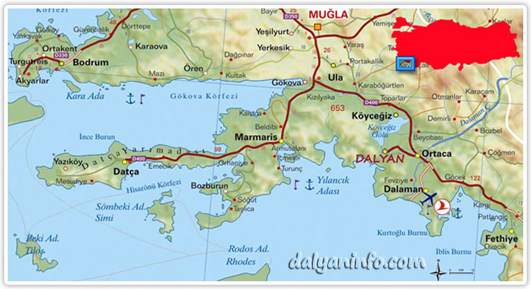 mugla plan marmaris dalaman