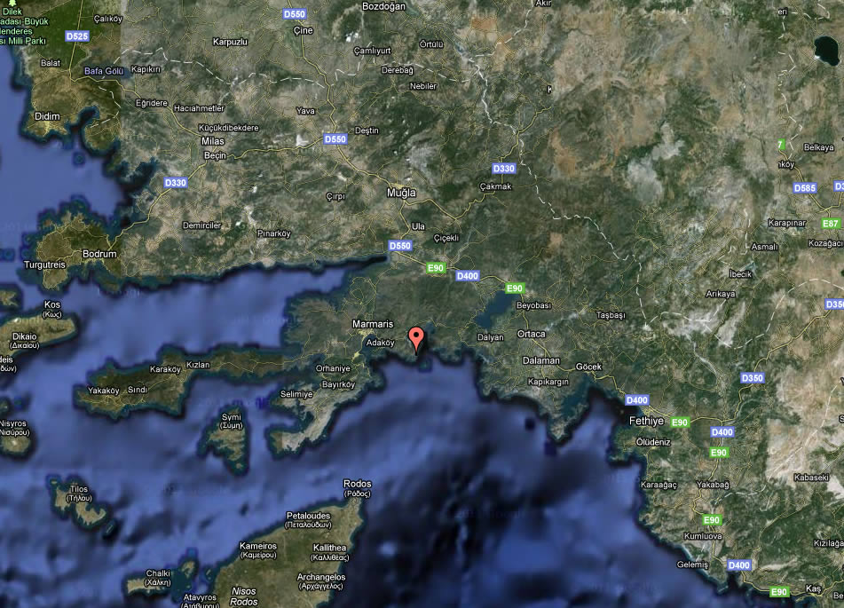 mugla satellite image