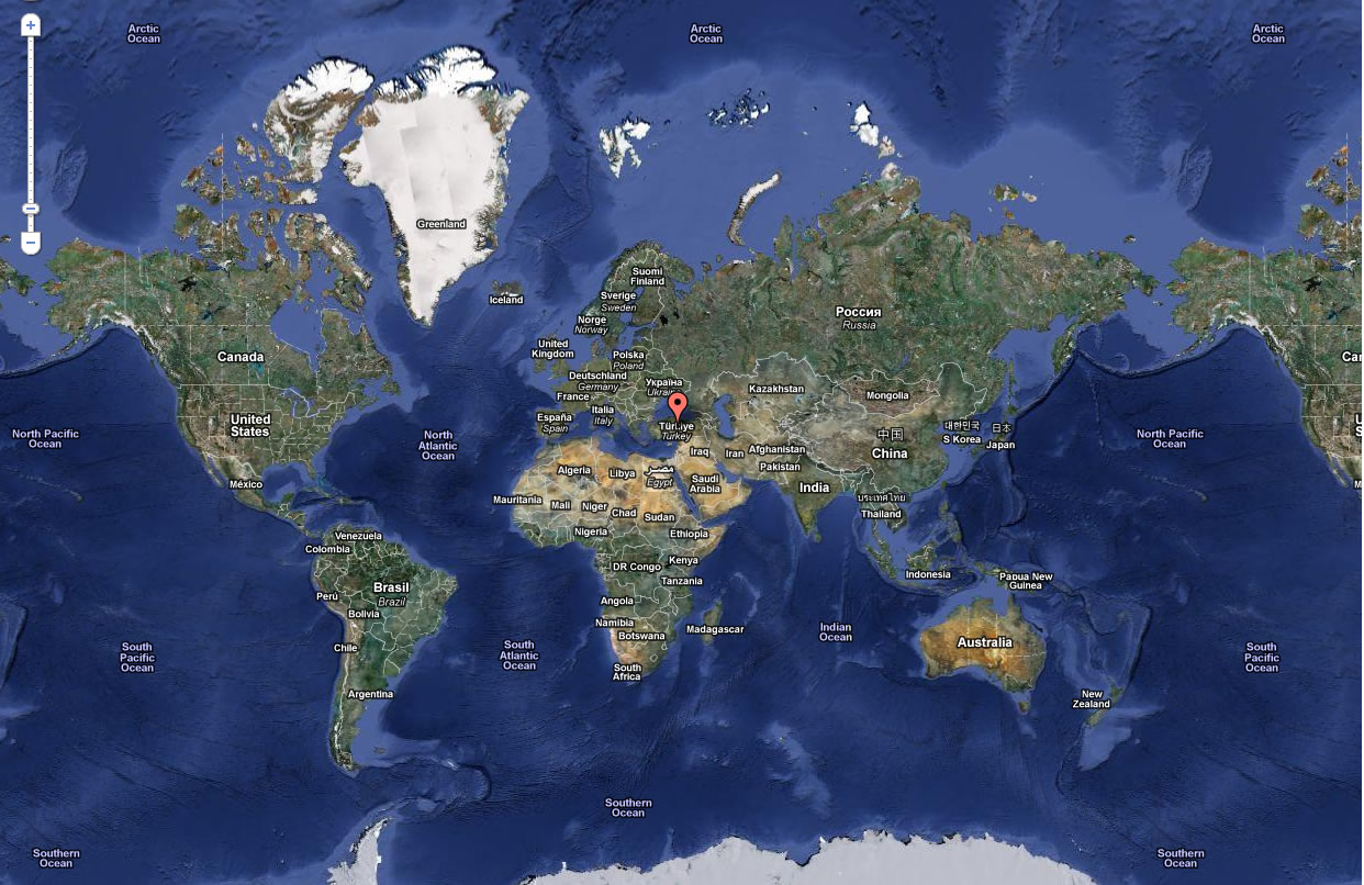 satellite carte du turquie