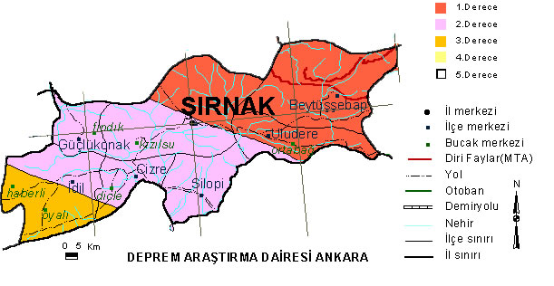 sirnak earthquale plan