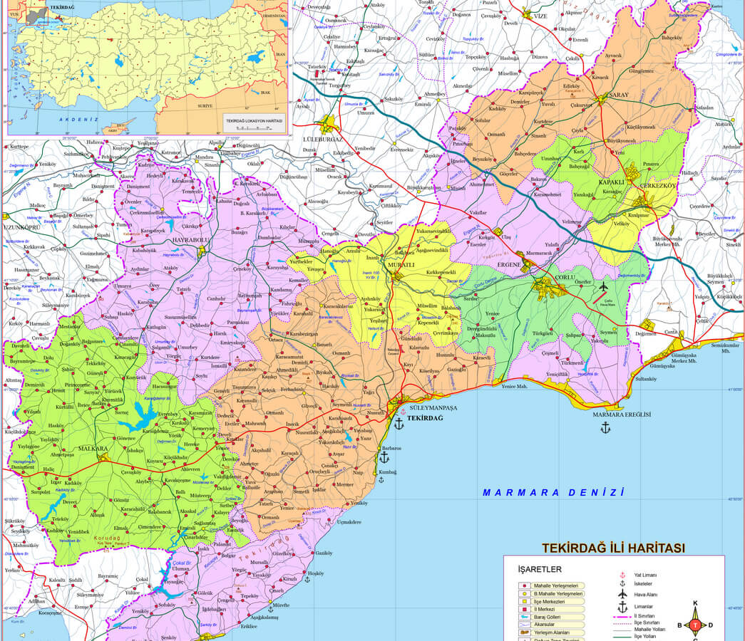 tekirdag administratif plan