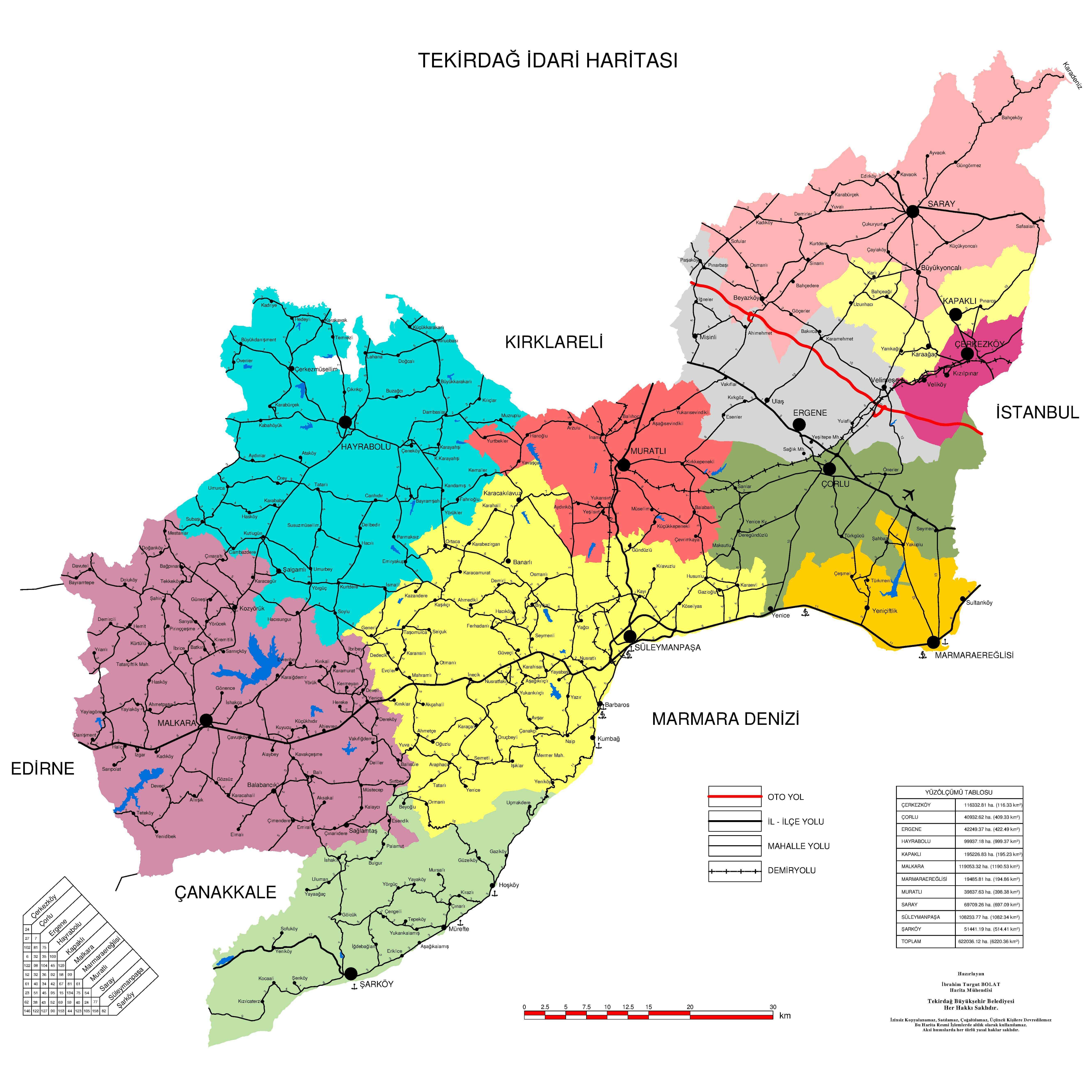 tekirdag villes plan