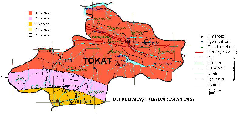 tokat earthqauke plan