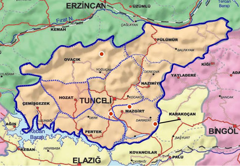 tunceli villes plan