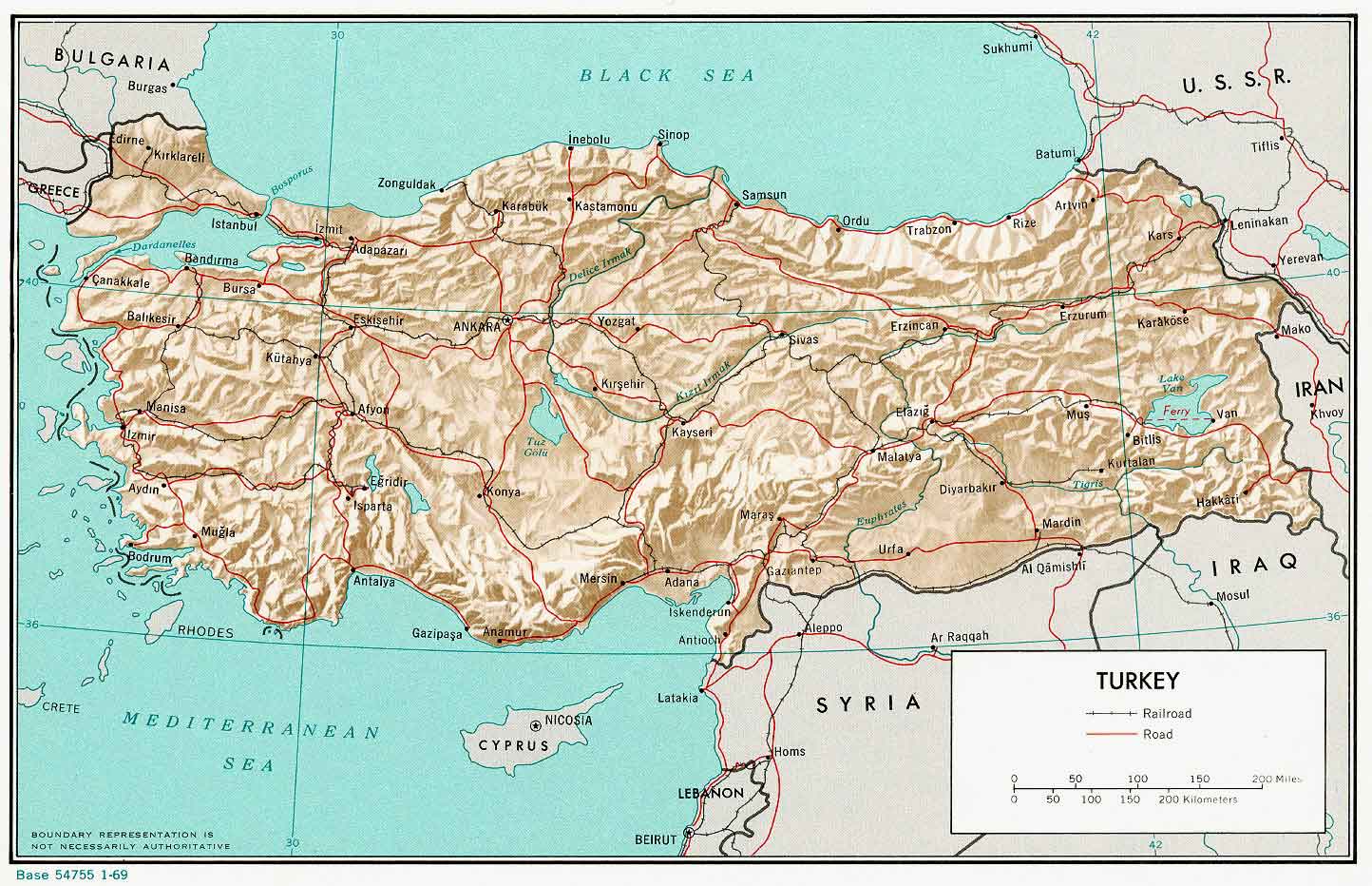 turquie geographie carte