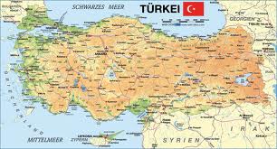 turquie physique carte