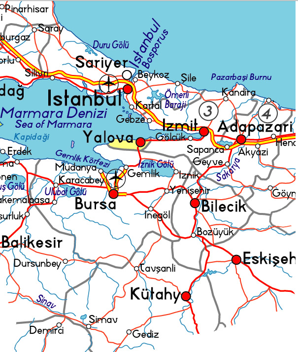 yalova road plan