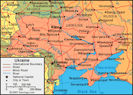carte du Ukraine