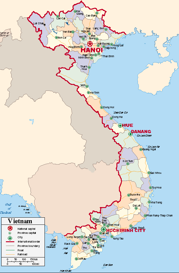 provinces carte du vietnam