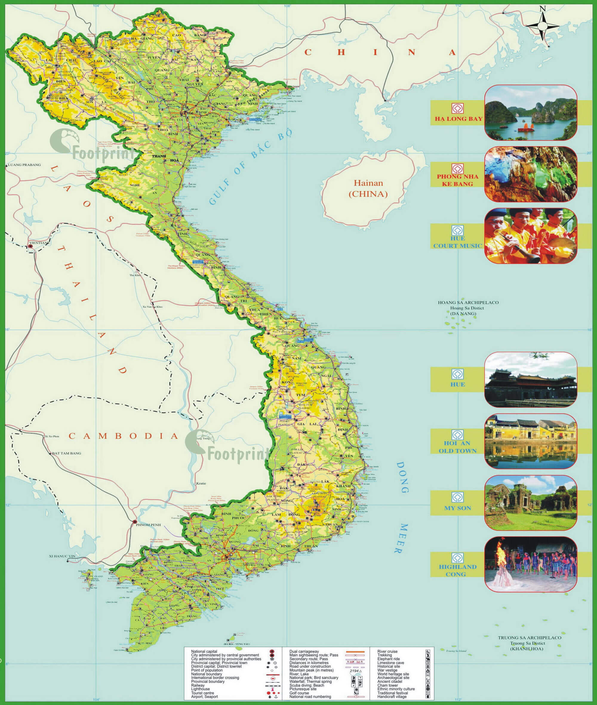touristique carte du vietnam